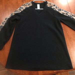Long sleeve leopard print sweater